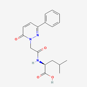 molecular formula C18H21N3O4 B11009621 N-[(6-oxo-3-phenylpyridazin-1(6H)-yl)acetyl]-L-leucine 