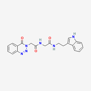 molecular formula C21H20N6O3 B11009636 N-[2-(1H-indol-3-yl)ethyl]-N~2~-[(4-oxo-1,2,3-benzotriazin-3(4H)-yl)acetyl]glycinamide 