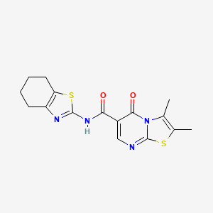 2,3-dimethyl-5-oxo-N-[(2Z)-4,5,6,7-tetrahydro-1,3-benzothiazol-2(3H)-ylidene]-5H-[1,3]thiazolo[3,2-a]pyrimidine-6-carboxamide