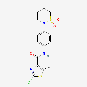 2-chloro-N-[4-(1,1-dioxido-1,2-thiazinan-2-yl)phenyl]-5-methyl-1,3-thiazole-4-carboxamide