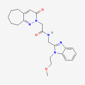 N-{[1-(2-methoxyethyl)-1H-benzimidazol-2-yl]methyl}-2-(3-oxo-3,5,6,7,8,9-hexahydro-2H-cyclohepta[c]pyridazin-2-yl)acetamide