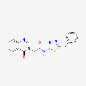 molecular formula C19H15N5O2S B11009681 N-(5-benzyl-1,3,4-thiadiazol-2-yl)-2-(4-oxoquinazolin-3(4H)-yl)acetamide 