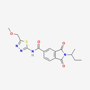 2-(butan-2-yl)-N-[(2E)-5-(methoxymethyl)-1,3,4-thiadiazol-2(3H)-ylidene]-1,3-dioxo-2,3-dihydro-1H-isoindole-5-carboxamide