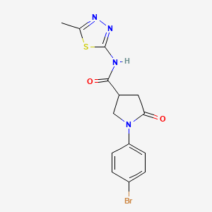 1-(4-bromophenyl)-N-(5-methyl-1,3,4-thiadiazol-2-yl)-5-oxopyrrolidine-3-carboxamide