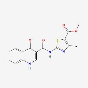 molecular formula C16H13N3O4S B11009750 Methyl 2-{[(4-hydroxyquinolin-3-yl)carbonyl]amino}-4-methyl-1,3-thiazole-5-carboxylate 