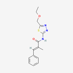 (2E)-N-[5-(ethoxymethyl)-1,3,4-thiadiazol-2-yl]-2-methyl-3-phenylprop-2-enamide