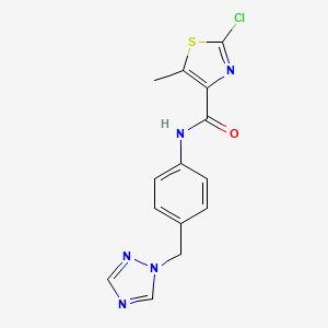 2-chloro-5-methyl-N-[4-(1H-1,2,4-triazol-1-ylmethyl)phenyl]-1,3-thiazole-4-carboxamide