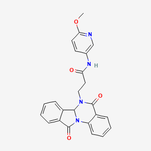 3-(5,11-dioxo-6a,11-dihydroisoindolo[2,1-a]quinazolin-6(5H)-yl)-N-(6-methoxypyridin-3-yl)propanamide