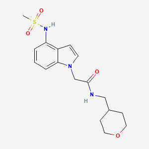 2-{4-[(methylsulfonyl)amino]-1H-indol-1-yl}-N-(tetrahydro-2H-pyran-4-ylmethyl)acetamide