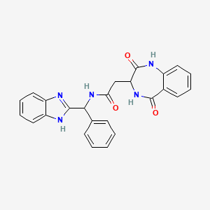 N-[1H-benzimidazol-2-yl(phenyl)methyl]-2-(2,5-dioxo-2,3,4,5-tetrahydro-1H-1,4-benzodiazepin-3-yl)acetamide