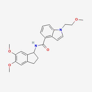 N-(5,6-dimethoxy-2,3-dihydro-1H-inden-1-yl)-1-(2-methoxyethyl)-1H-indole-4-carboxamide