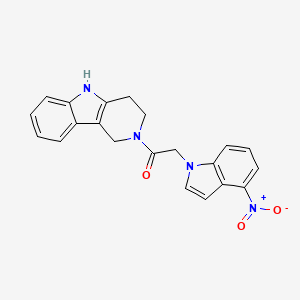 2-(4-nitro-1H-indol-1-yl)-1-(1,3,4,5-tetrahydro-2H-pyrido[4,3-b]indol-2-yl)ethanone