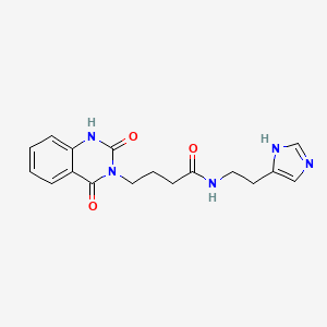 molecular formula C17H19N5O3 B11009889 4-(2-hydroxy-4-oxoquinazolin-3(4H)-yl)-N-[2-(1H-imidazol-4-yl)ethyl]butanamide 