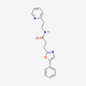 3-(5-phenyl-1,3-oxazol-2-yl)-N-[2-(pyridin-2-yl)ethyl]propanamide