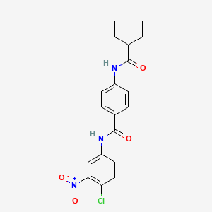 molecular formula C19H20ClN3O4 B11009896 N-(4-chloro-3-nitrophenyl)-4-[(2-ethylbutanoyl)amino]benzamide 