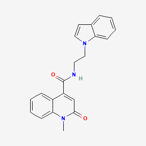 molecular formula C21H19N3O2 B11009897 N-[2-(1H-indol-1-yl)ethyl]-1-methyl-2-oxo-1,2-dihydro-4-quinolinecarboxamide 