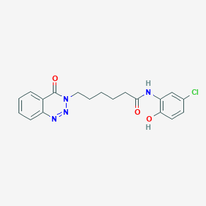 molecular formula C19H19ClN4O3 B11009903 N-(5-chloro-2-hydroxyphenyl)-6-(4-oxo-1,2,3-benzotriazin-3(4H)-yl)hexanamide 