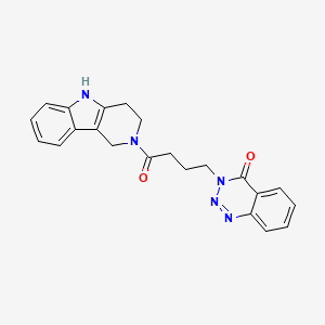 3-[4-oxo-4-(1,3,4,5-tetrahydro-2H-pyrido[4,3-b]indol-2-yl)butyl]-1,2,3-benzotriazin-4(3H)-one