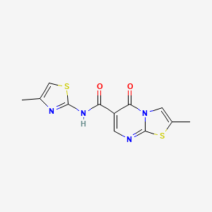 2-methyl-N-(4-methyl-1,3-thiazol-2-yl)-5-oxo-5H-[1,3]thiazolo[3,2-a]pyrimidine-6-carboxamide