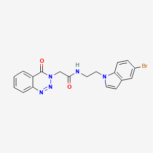 N-[2-(5-bromo-1H-indol-1-yl)ethyl]-2-(4-oxo-1,2,3-benzotriazin-3(4H)-yl)acetamide