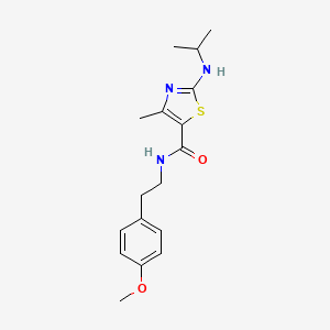 molecular formula C17H23N3O2S B11009957 N-[2-(4-methoxyphenyl)ethyl]-4-methyl-2-(propan-2-ylamino)-1,3-thiazole-5-carboxamide 