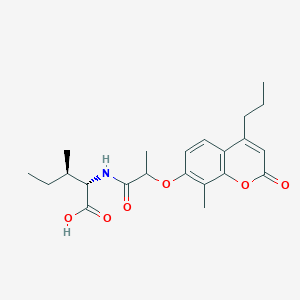 molecular formula C22H29NO6 B11009960 N-{2-[(8-methyl-2-oxo-4-propyl-2H-chromen-7-yl)oxy]propanoyl}-L-isoleucine 