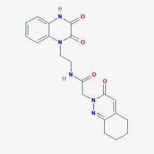 molecular formula C20H21N5O4 B11009967 N-[2-(2,3-dioxo-3,4-dihydroquinoxalin-1(2H)-yl)ethyl]-2-(3-oxo-5,6,7,8-tetrahydrocinnolin-2(3H)-yl)acetamide 