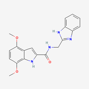 N-(1H-benzimidazol-2-ylmethyl)-4,7-dimethoxy-1H-indole-2-carboxamide