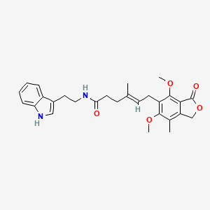 (4E)-6-(4,6-dimethoxy-7-methyl-3-oxo-1,3-dihydro-2-benzofuran-5-yl)-N-[2-(1H-indol-3-yl)ethyl]-4-methylhex-4-enamide