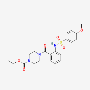 Ethyl 4-[(2-{[(4-methoxyphenyl)sulfonyl]amino}phenyl)carbonyl]piperazine-1-carboxylate