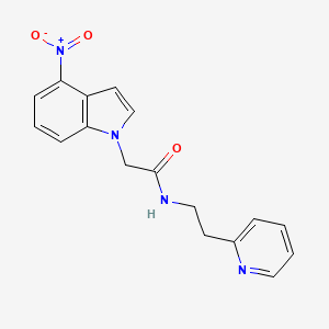 2-(4-nitro-1H-indol-1-yl)-N-[2-(pyridin-2-yl)ethyl]acetamide