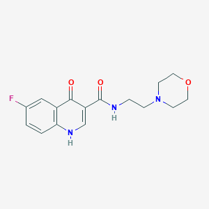 molecular formula C16H18FN3O3 B11010028 6-fluoro-4-hydroxy-N-[2-(morpholin-4-yl)ethyl]quinoline-3-carboxamide 