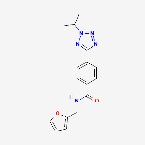 N-(furan-2-ylmethyl)-4-[2-(propan-2-yl)-2H-tetrazol-5-yl]benzamide