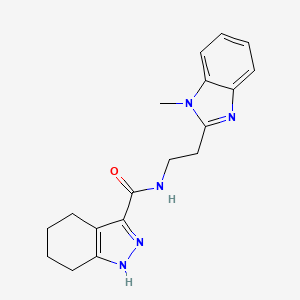 molecular formula C18H21N5O B11010071 N-[2-(1-methyl-1H-benzimidazol-2-yl)ethyl]-4,5,6,7-tetrahydro-2H-indazole-3-carboxamide 