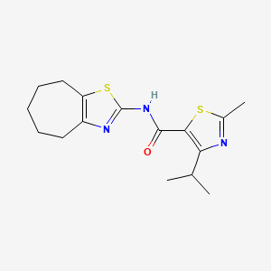 4-isopropyl-2-methyl-N-(5,6,7,8-tetrahydro-4H-cyclohepta[d]thiazol-2-yl)thiazole-5-carboxamide