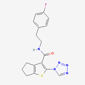 molecular formula C17H16FN5OS B11010093 N-[2-(4-fluorophenyl)ethyl]-2-(1H-tetrazol-1-yl)-5,6-dihydro-4H-cyclopenta[b]thiophene-3-carboxamide 