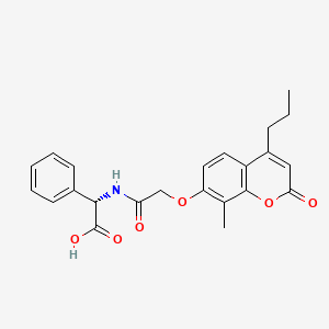 (2S)-({[(8-methyl-2-oxo-4-propyl-2H-chromen-7-yl)oxy]acetyl}amino)(phenyl)ethanoic acid