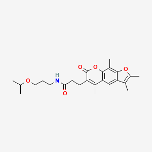 N~1~-(3-isopropoxypropyl)-3-(2,3,5,9-tetramethyl-7-oxo-7H-furo[3,2-g]chromen-6-yl)propanamide