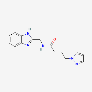 N-(1H-benzimidazol-2-ylmethyl)-4-(1H-pyrazol-1-yl)butanamide