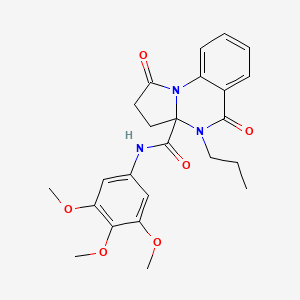 1,5-dioxo-4-propyl-N-(3,4,5-trimethoxyphenyl)-2,3,4,5-tetrahydropyrrolo[1,2-a]quinazoline-3a(1H)-carboxamide