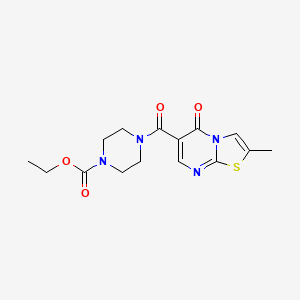 ethyl 4-[(2-methyl-5-oxo-5H-[1,3]thiazolo[3,2-a]pyrimidin-6-yl)carbonyl]piperazine-1-carboxylate