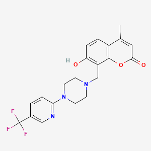 7-hydroxy-4-methyl-8-({4-[5-(trifluoromethyl)pyridin-2-yl]piperazin-1-yl}methyl)-2H-chromen-2-one