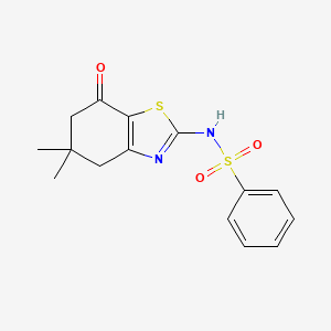 N-(5,5-dimethyl-7-oxo-4,6-dihydro-1,3-benzothiazol-2-yl)benzenesulfonamide