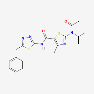 2-[acetyl(propan-2-yl)amino]-N-[(2E)-5-benzyl-1,3,4-thiadiazol-2(3H)-ylidene]-4-methyl-1,3-thiazole-5-carboxamide