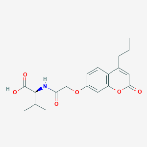 molecular formula C19H23NO6 B11010174 N-{[(2-oxo-4-propyl-2H-chromen-7-yl)oxy]acetyl}-L-valine 