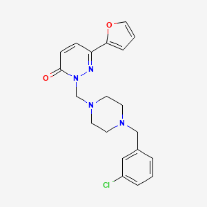 2-{[4-(3-chlorobenzyl)piperazin-1-yl]methyl}-6-(furan-2-yl)pyridazin-3(2H)-one