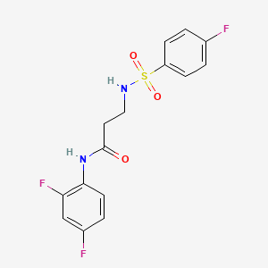 N-(2,4-Difluorophenyl)-3-{[(4-fluorophenyl)sulfonyl]amino}propanamide