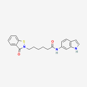 N-(1H-indol-6-yl)-6-(3-oxo-1,2-benzothiazol-2(3H)-yl)hexanamide