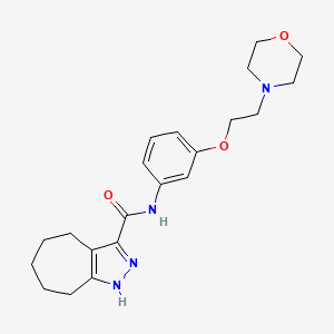 N-{3-[2-(morpholin-4-yl)ethoxy]phenyl}-2,4,5,6,7,8-hexahydrocyclohepta[c]pyrazole-3-carboxamide