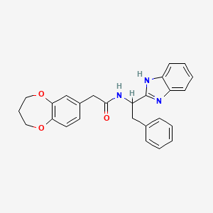 N-[1-(1H-benzimidazol-2-yl)-2-phenylethyl]-2-(3,4-dihydro-2H-1,5-benzodioxepin-7-yl)acetamide